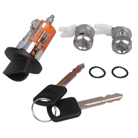 Ignition Switch Lock Cylinder Door Lock Cylinder Compatible with Ford F150 1997-2003 Ford F250 F350 1997-2007 Ford Excursion 2000-2005 Replace OE# LC6177 + DL5885 X2 + 597638 No Chip