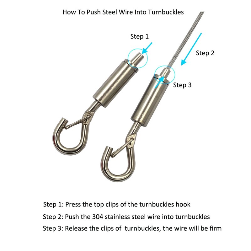 DGOL Picture Hanging Wire System, Could DIY 6 Pairs Screw