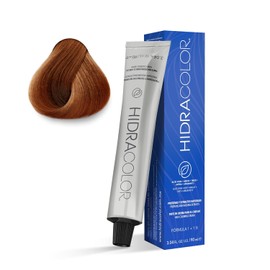 HIDRACOLOR - Tinte Permanente para Cabello Color 7.44 Rubio Cobrizo Profundo 90 ml, Cubre Canas, con Miel y Aloe Vera, Gran Duración y Humectación, Coloración Cabello, Sedosidad y Brillo