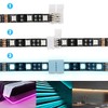20Packs 4-Pin RGB LED Light Strip Connectors 10mm Unwired Gapless