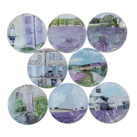 Twisted R Design Cabinet Knobs, Knobs for Kitchen Cabinets and Drawers, Matching Cabinet Knobs and Pulls. Round Dresser Knobs (Set of 8 Lavender in Provence Cabinet Knobs)