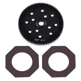 LSG Steel Spur Gear 66T 72T 81T 84T 48P Hardened Steel Upgrades Main Gear for Team Associated DR10 RC10 B4 B5 T4 T5 (81T)