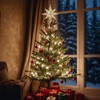 LAMPHOME Christmas Star Tree Topper, Lighted 14.5” Gold Star Tree