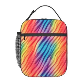 Rainbow Lunch Box Insulated Lunch Bag for kids Girls Boys Women,Reusable Lunch Box Containers for Women Men,Durable Cooler Tote Bag Lunchbox for Office/School/Picnic