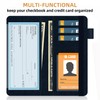 Aatacas Checkbook Cover - Leather Personal RFID Blocking Check Book
