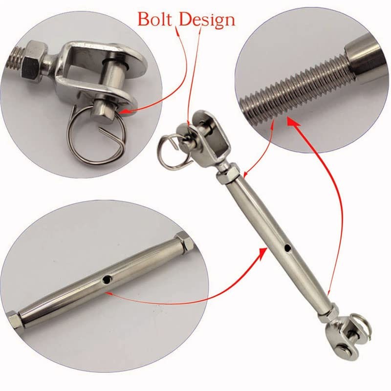 Turnbuckle 304 Stainless Steel M5 Closed Body with Turnbuckle Bottle