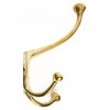 Castelion® Large Brass Double Victorian Hat and Coat Hook