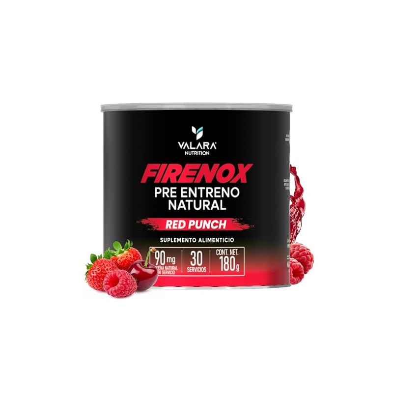 Valara Firenox Pre Entreno Natural - Sabor Ponche - Preworkout