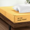 SSW HOMES Double Fitted Sheet Ochre - Deep Pocket 12