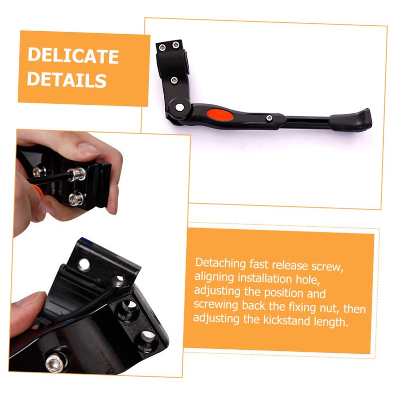 Tofficu 1 Set Aluminum Alloy Bike Kickstand Durable Cycling Stand