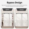 DIYHD 48" Ceiling Mount Bypass Sliding Door Hardware,Box Rail Pocket