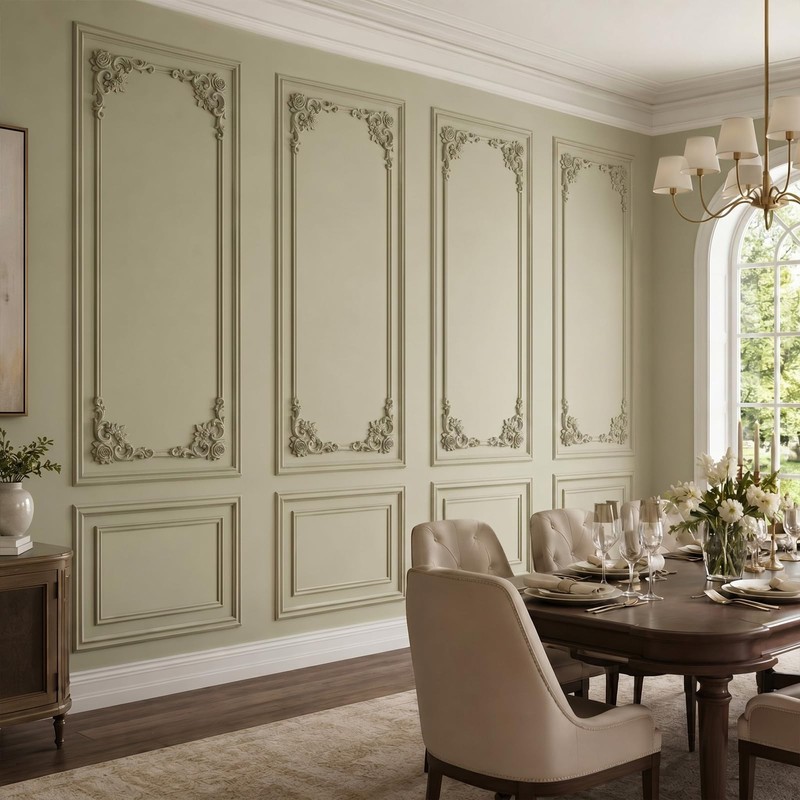 DoubleFill Wall Molding Kit Premade Molding Panel with Corner Accent,
