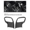 2Pcs Gear Shift Knob Cover Trim Protective Carbon Fiber Gear