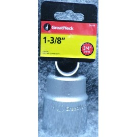 Great Neck 1-3/8"Great Neck 3/4 Drive SO138 12 Pt. Socket CR-V Steel.........