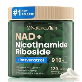 NAD+ Resveratrol 910mg Suplemento para mujeres y hombres - 120 cápsulas (120 unidades (paquete de 1))