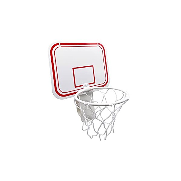 TaktZeit Office Basketball Hoop Clip for Trash Can Basketball Game Small Basketball Board Clip for Waste Basket in Restroom Bed Room Bathroom and Office (White, 6.3" x 7.9") (White)