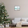 Stupell Industries Snowy Christmas Tree Beach Shore Giclee Framed Wall
