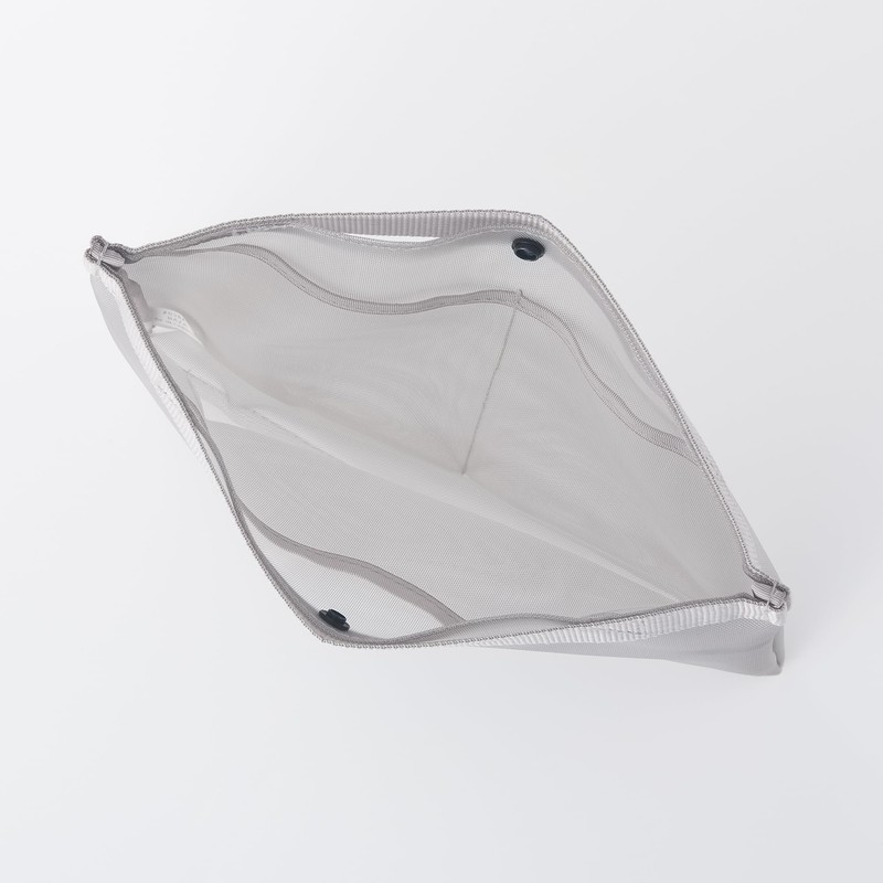 MUJI Nylon Mesh Bag-in-Bag Grey A4 NDD97A1S