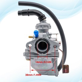 JDLLONG NC50 Carburetor for Honda NC50 Express 1977 1978 1979 1980 1981 38mm ED-1CB71 Carb with Air Filter & Fuel Tank Cock Switch Petcock