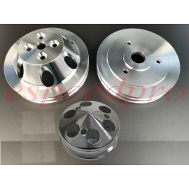 espeedpro21 Big Block Chevy Pulley Kit V-Belt Short Water Pump 396 427 454 SWP Billet Alum