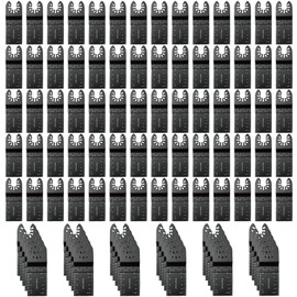 TrivdPro 100Pcs Oscillating Tool Blades Professional Universal Oscillating Saw Blades Wood Multitool Blades Compatible with Dewalt, Milwaukee, Ryobi, Rockwell, Bosch