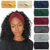 AQOKKA Elastic Knotted Headbands for Women Criss Cross Head Bands