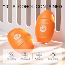 Lightweight Broad-Spectrum Sunscreen SPF 50+ PA++ | 50ml | Non-Greasy, All-Day Protection (Orange)