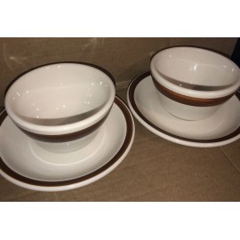 Ming Pao Vintage Cottage Core Soup Cup Bowl Ming Pao Diner style New OLD Stock BOX Read