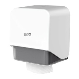 Small Waterproof Toilet Paper Holder for RV Boat TP Roll, Cat-Proof Covered TP Holder Facial Tissue Dispenser Adhesive Mount/Wall Mount for Camper Bathroom/Shower