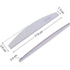 12 Pcs Nail Files Double Sided 100/180 Grit Half Moon