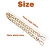 Basetousual Handbag Chains, Handbag Gold Flat Chain, Shoulder Strap Replacement