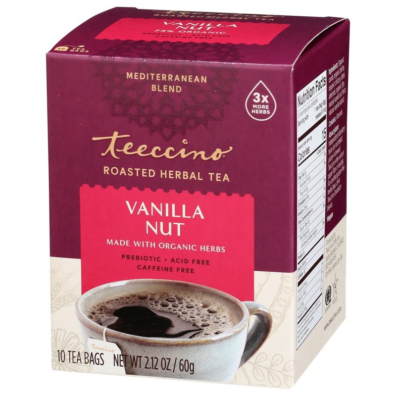 Teeccino Vanilla Nut Herbal Tea - Rich & Roasted Herbal