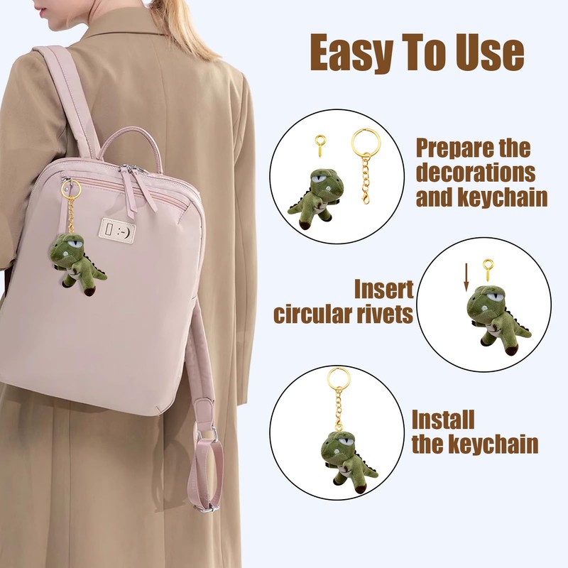 30PCS Key Chains for Craft Golden Keyring Chain 25mm Metal