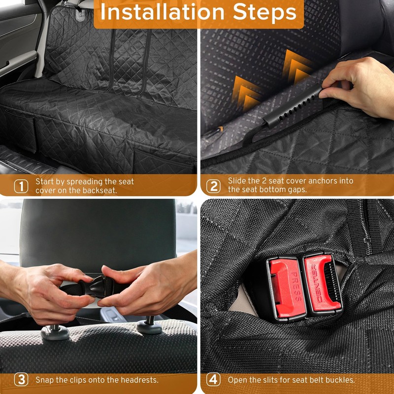 Dog Car Seat Cover for Back Seat for Toyota Camry