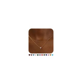 Birthstone Necklace for Women - December, March, June, August Birthstone - Gold Layered Dainty Paperclip Necklace for Couple & Birthday Gifts