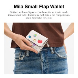 Coach Women's Mila Small Flap Wallet, B4/Chalk Multi