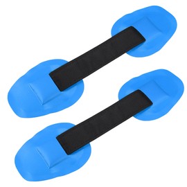 X AUTOHAUX 2pcs Universal PVC Strap Handle Patches Carry Grab Handle Blue