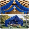 PartyVillage 10ftx40ft Royal Blue Ceiling Curtain for Wedding Parties –