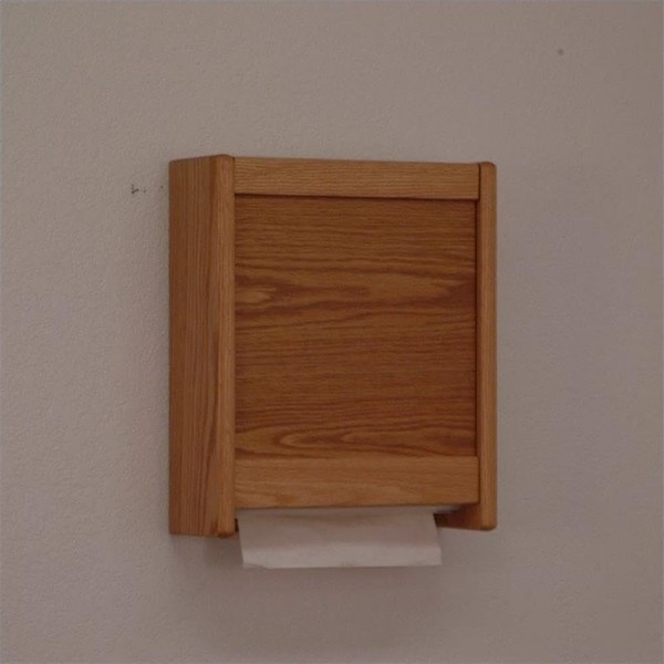 Pemberly Row Contemporary Paper Towel Dispenser in Light Oak