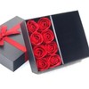 Collar Tulipán Chapa de 18K caja con rosas,regalo para ella,san