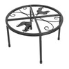 Chicken Feeder Metal Stand Indoor Outdoor Iron Flower Pot Holder