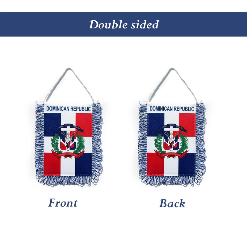 TOPFLAGS Dominican Flag 4 X 6 Inch Fringe Dominican Republic
