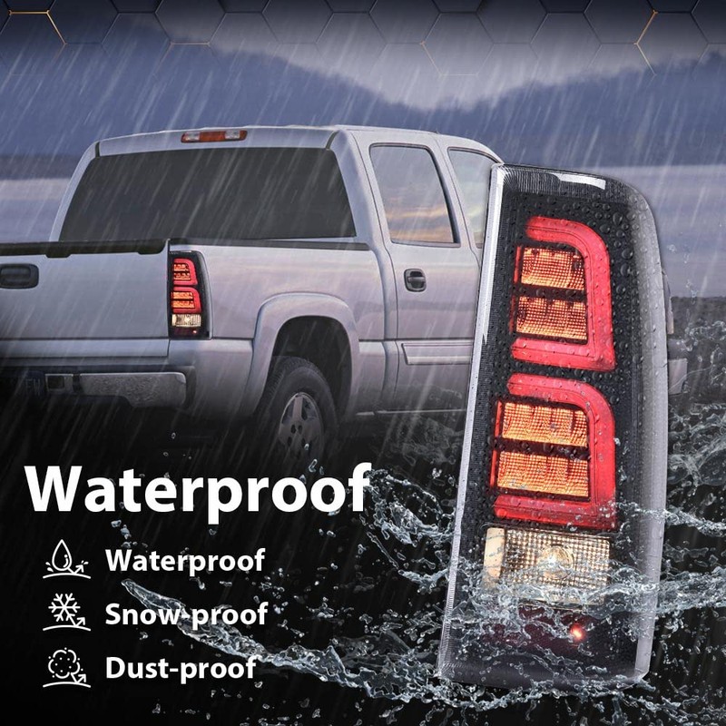 PIT66 LED Tail Lights Replacement Compatible with Chevy Silverado 2003-2006