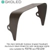 GKOLED Outdoor Angled Floodlight Aluminum Glare Shield for LED Landscape