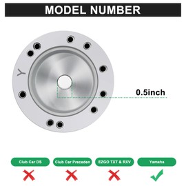 Shu-Ran Golf Cart Steering Wheel Adapter, Golf Cart Steering Wheel Adapter Hub Only For Yamaha Golf Cart, Silver