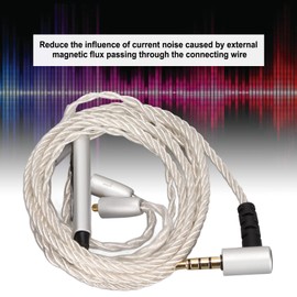 Upgrade Headphone Cable 184 Core Silver Plated Copper MMCX 3.5mm Replacement Headphone Cable with Mic Volume Control for SE425 SE535/UE900/TK200 T100/W50 W60 W80/ES50 ES60/PRO50/AM PRO30/XBA-H30 XBA