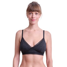 Vertbaudet Pack of 2 Maternity Bras with Organic Cotton Black 80B, black