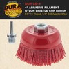 Dura-Gold 4" Abrasive Filament Nylon Bristle Cup Brush - 5/8"