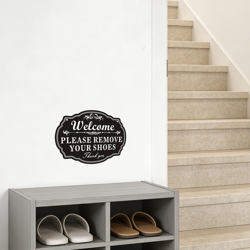 FKNSGR Please Remove Your Shoes Sign With Self Adhesive –