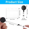 Molain 2 Pack Soft Plastic Horizontal Badge Holder with Retractable